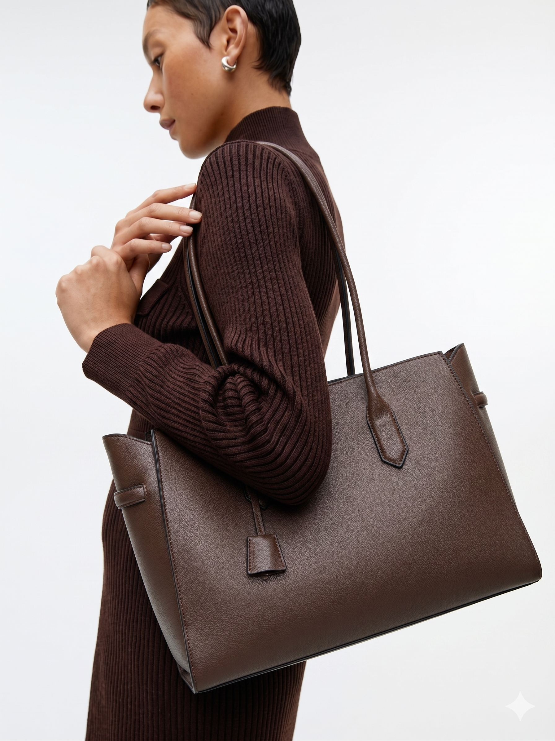 Brown Vioné Tote Shoulder Bag