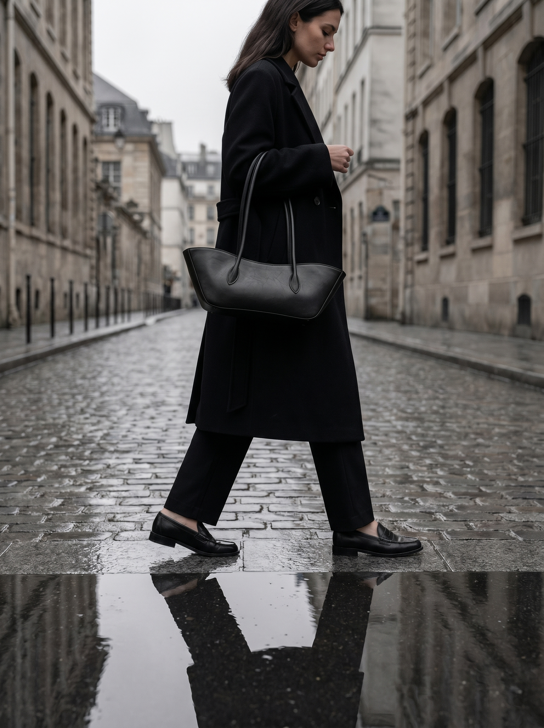 Black Boat Shoulder Bag